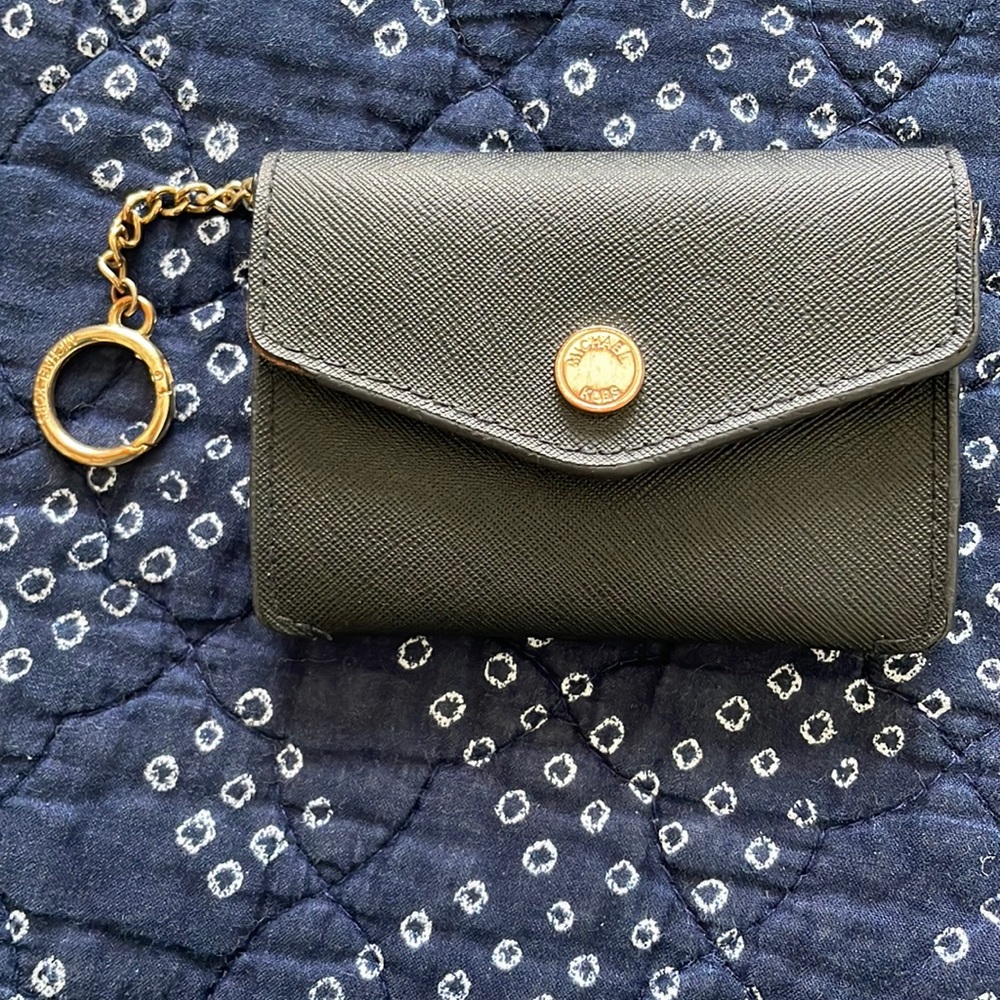 Michael Kors Black Keychain Small Wallet